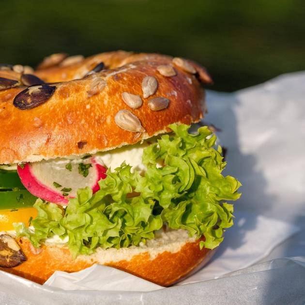 Mini bagel saumon